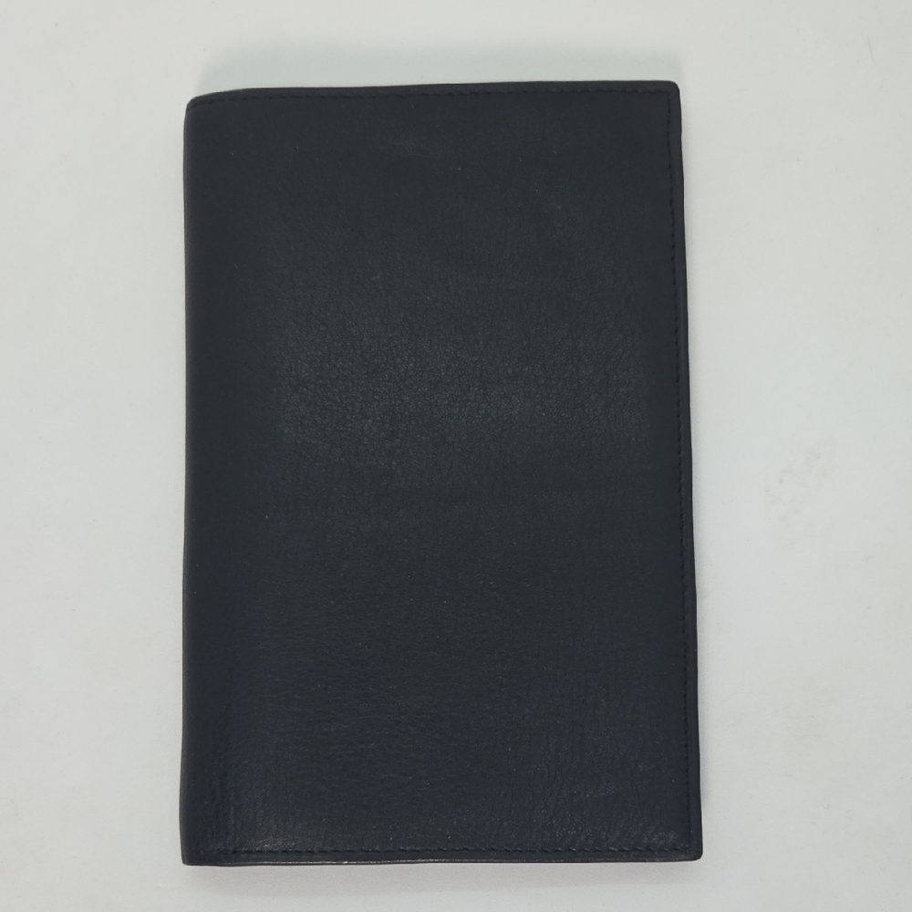Tumi Black Leather Deluxe Breast Wallet
